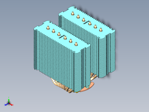 诺克图阿NH-D14 CPU冷却器正等轴测缩略图
