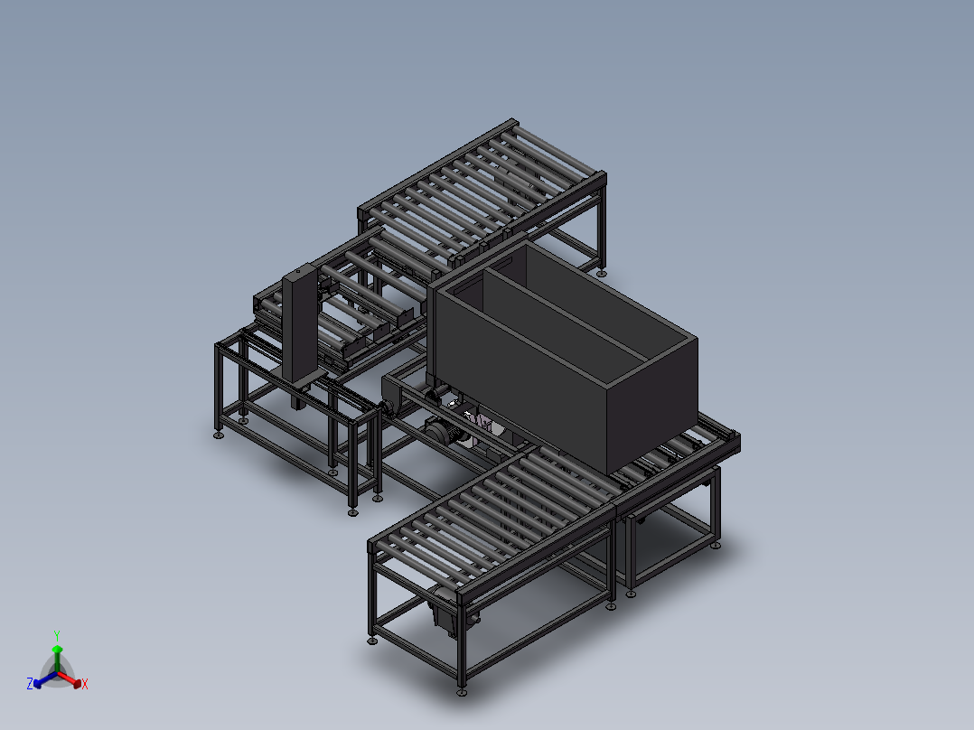 冰箱装配输送线立箱机正等轴测图