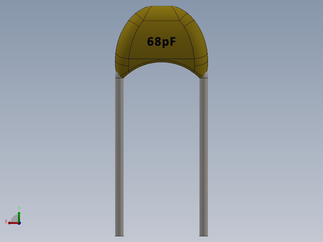 电容器 二极管 电阻器-Capacitor Ceramic 680 68pF后视图