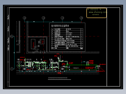 会所室内游泳池水下灯布置图