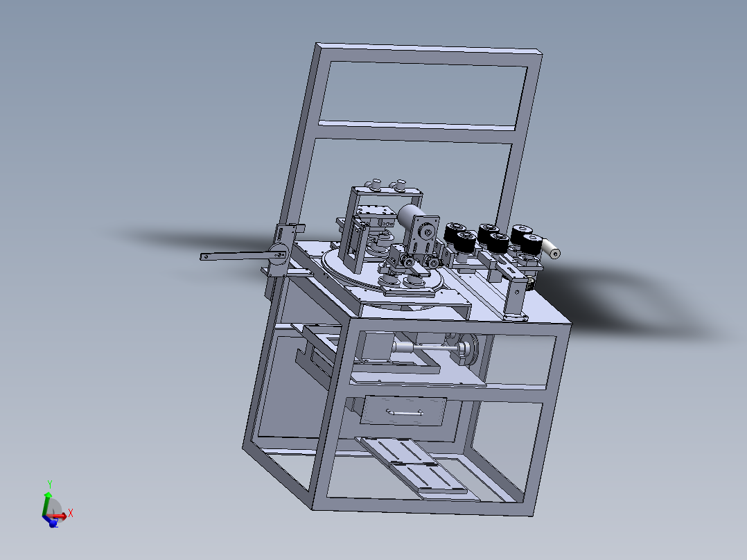 冲气式打孔机（sw18可编辑+工程图）