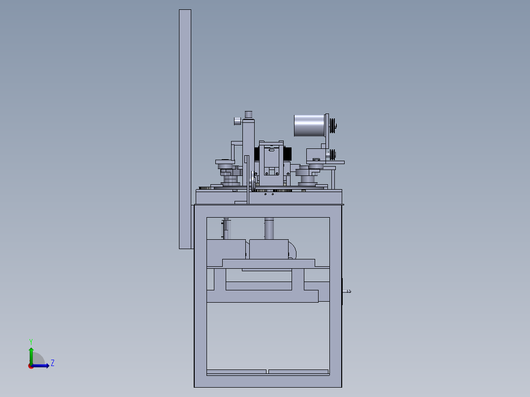 冲气式打孔机（sw18可编辑+工程图）左视图