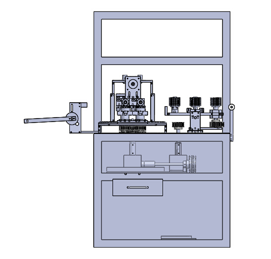 冲气式打孔机（sw18可编辑+工程图）