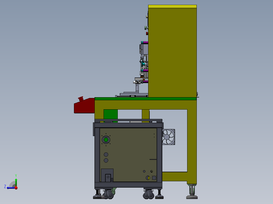 塑胶超声波焊接生产线sw17可编辑右视图
