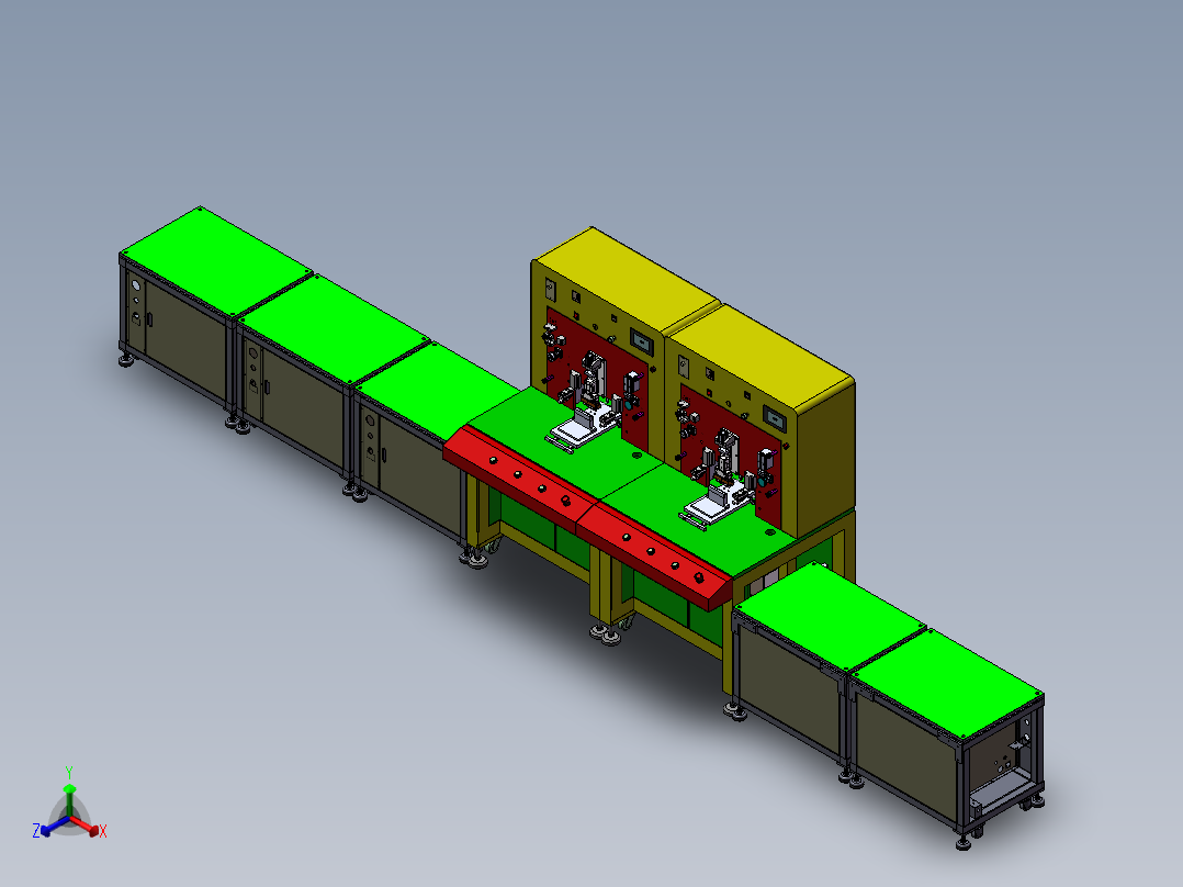 塑胶超声波焊接生产线sw17可编辑正等轴测图