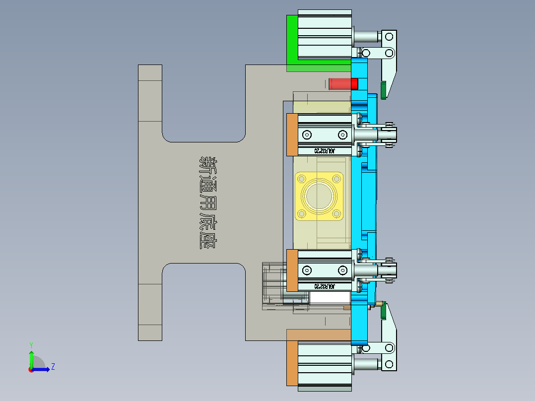 JG1-A-笔记本CNC工装夹具三维模型CNC4精铣内腔-210202左视图