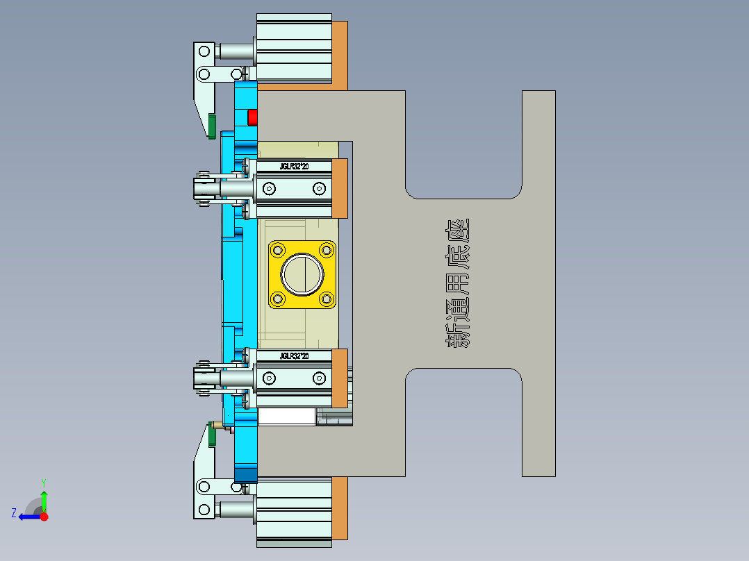 JG1-A-笔记本CNC工装夹具三维模型CNC4精铣内腔-210202右视图