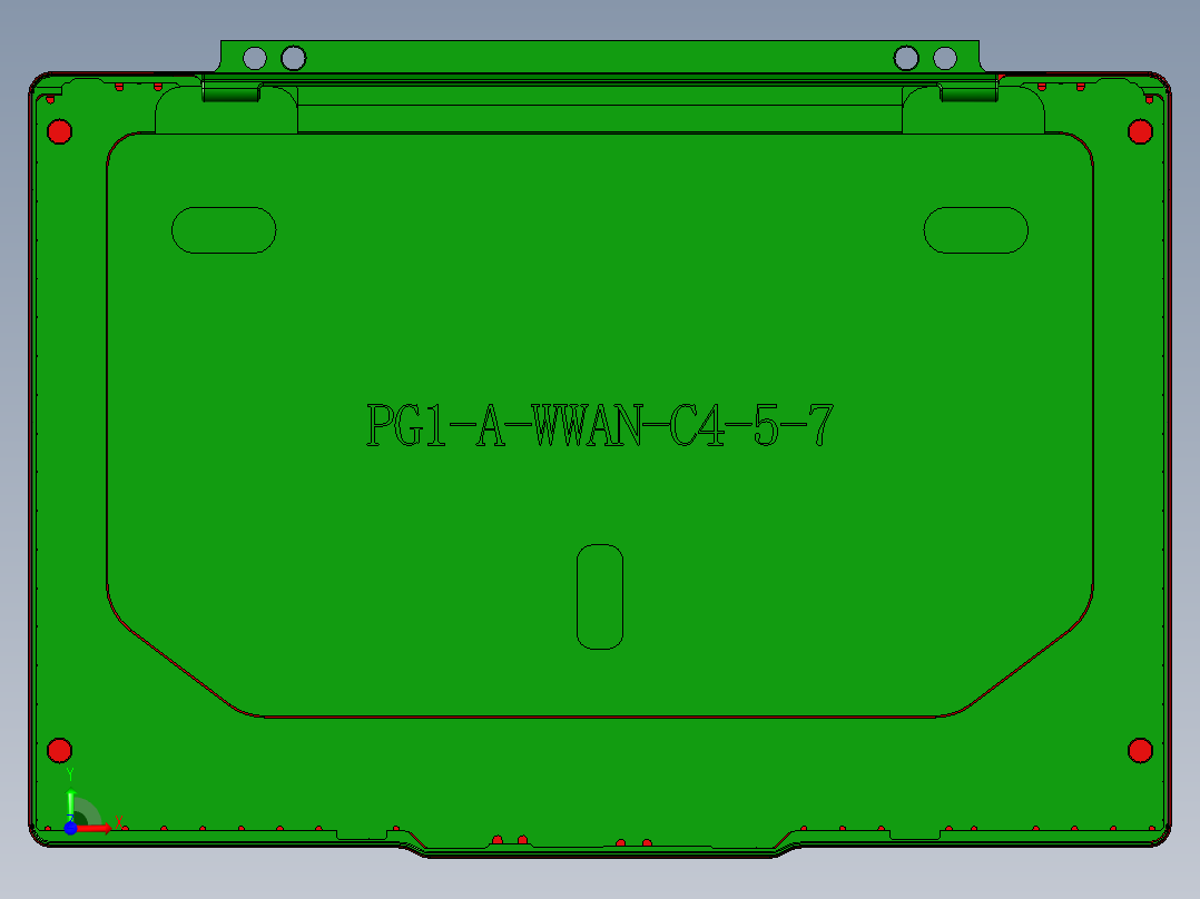 小尺寸电脑铣外观面程序模型前视图