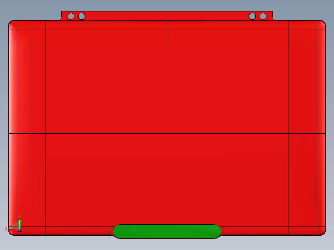 小尺寸电脑铣外观面程序模型后视图