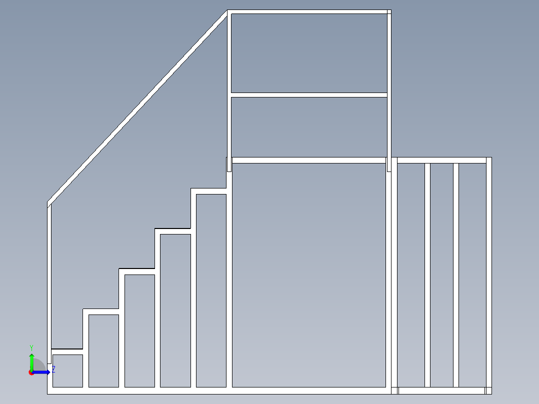 A0002472-钢架平台楼梯左视图