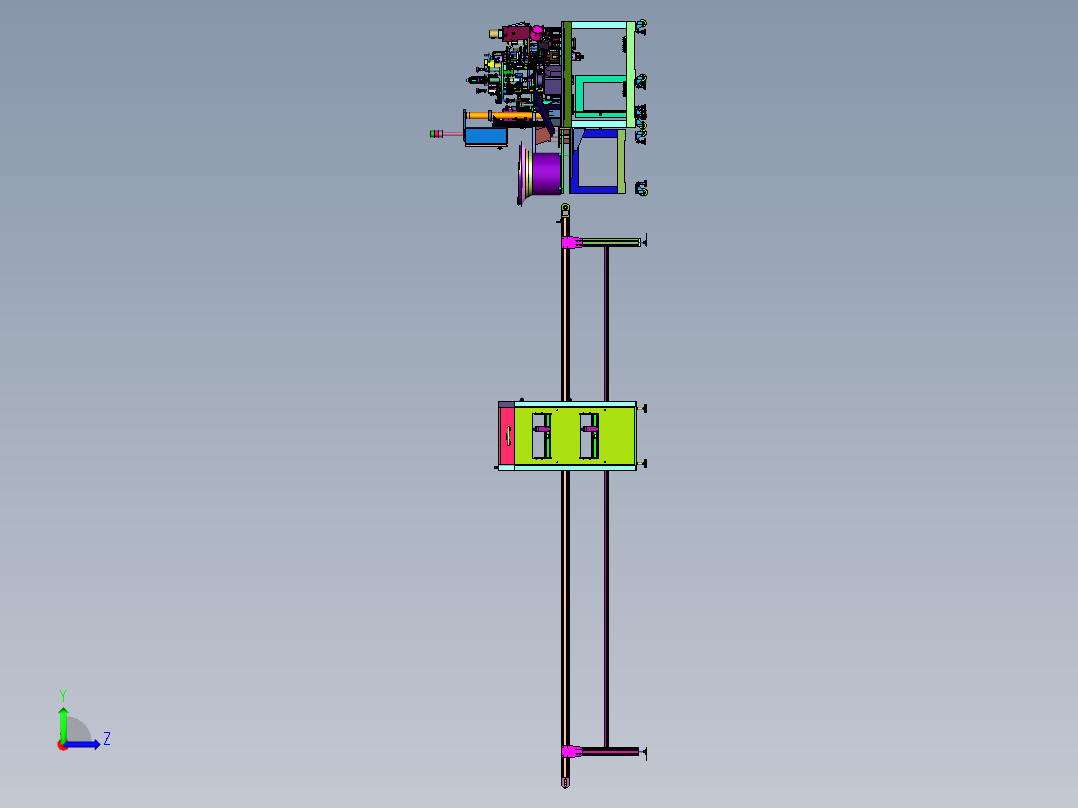电路保护装置组装焊接线左视图