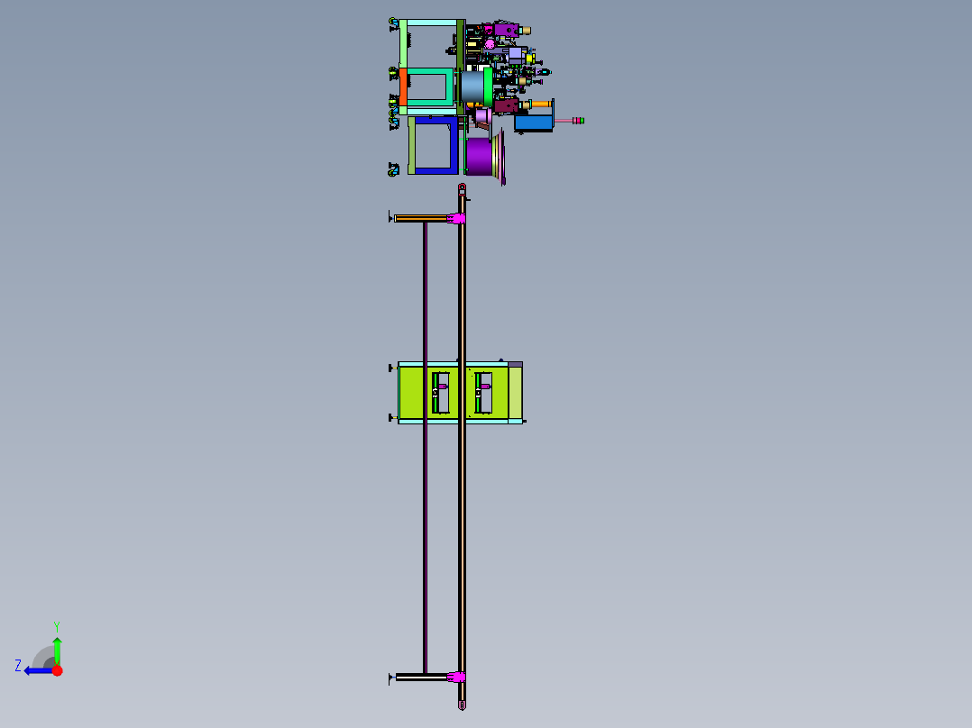 电路保护装置组装焊接线右视图
