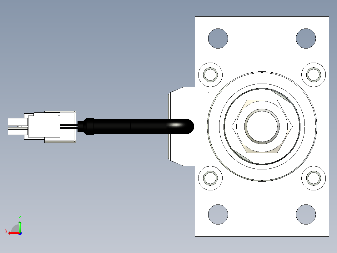 伺服电动缸G-220201后视图