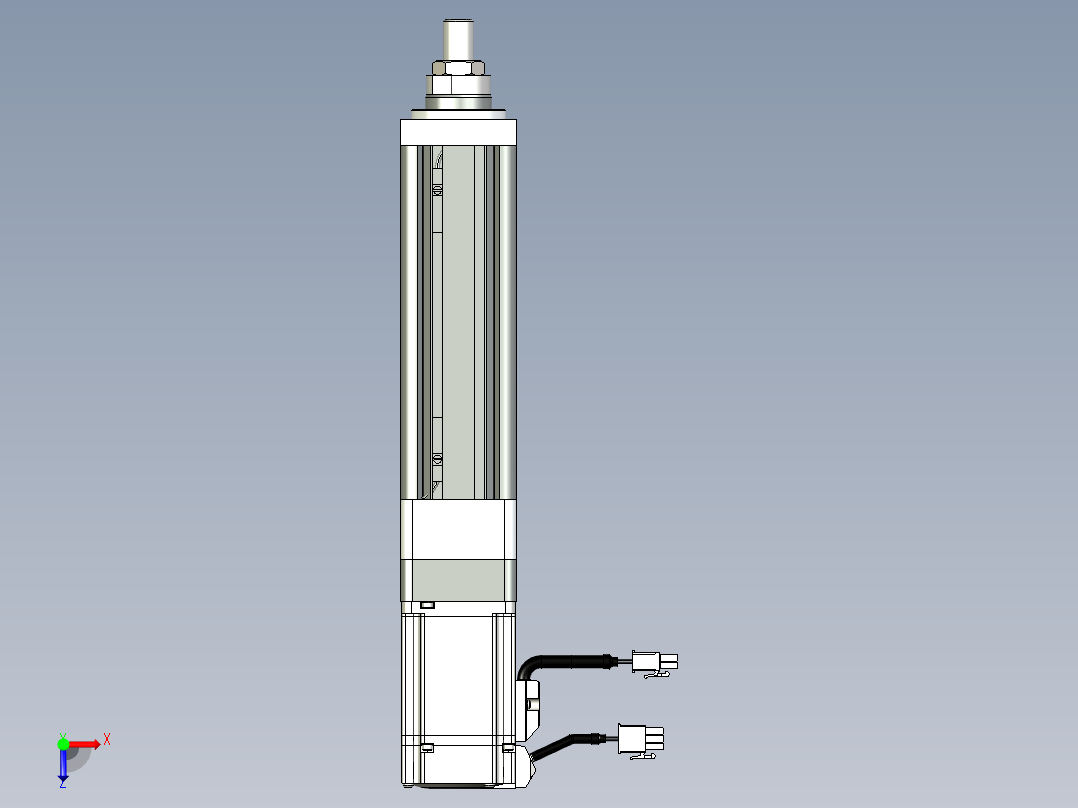 伺服电动缸G-220201俯视图