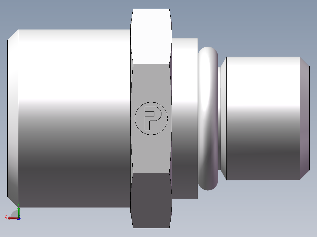 美制O圈密封接头、1CO-16-04后视图