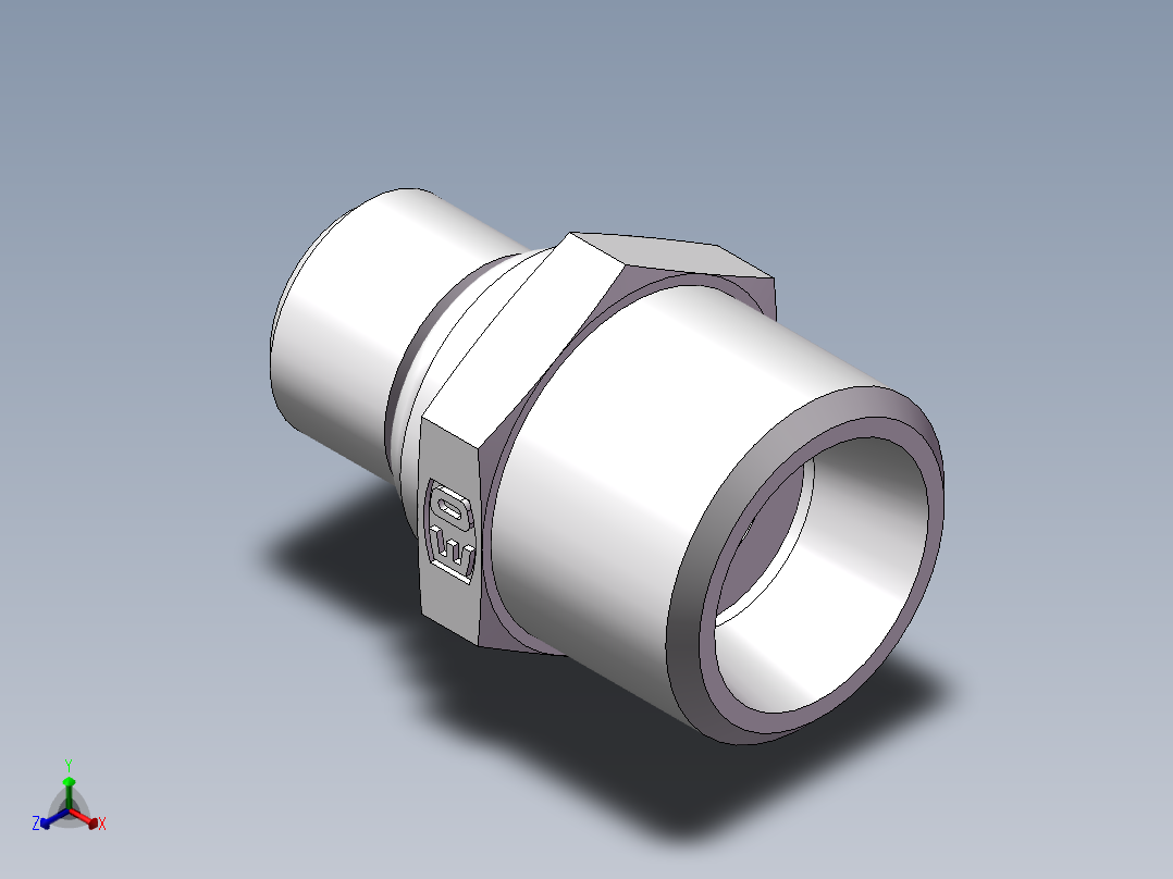 美制O圈密封接头、1CO-16-04正等轴测图