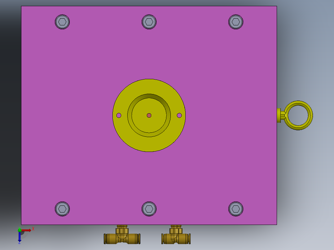注塑模具、模具(48)俯视图