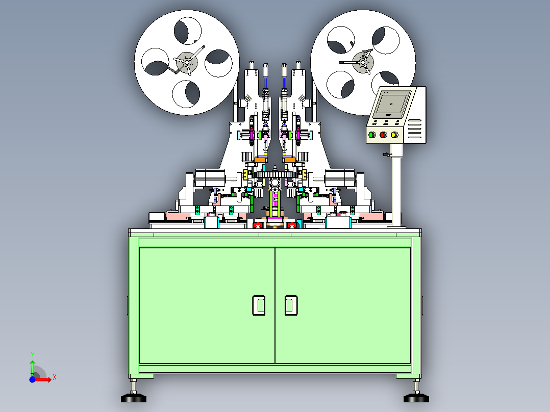 电机转子插片机sw18可编辑前视图
