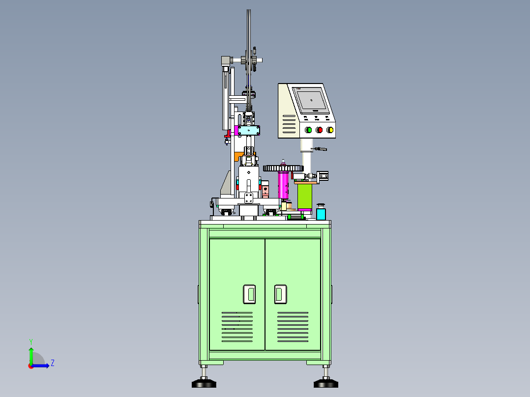 电机转子插片机sw18可编辑左视图