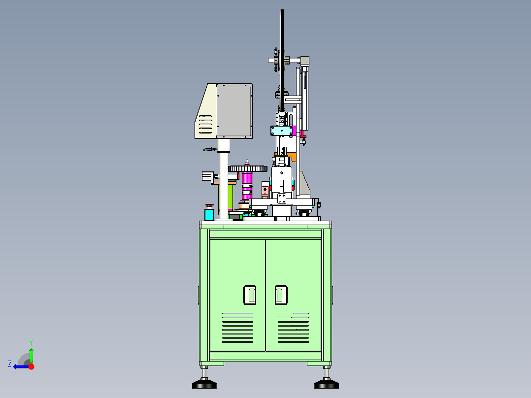 电机转子插片机sw18可编辑右视图