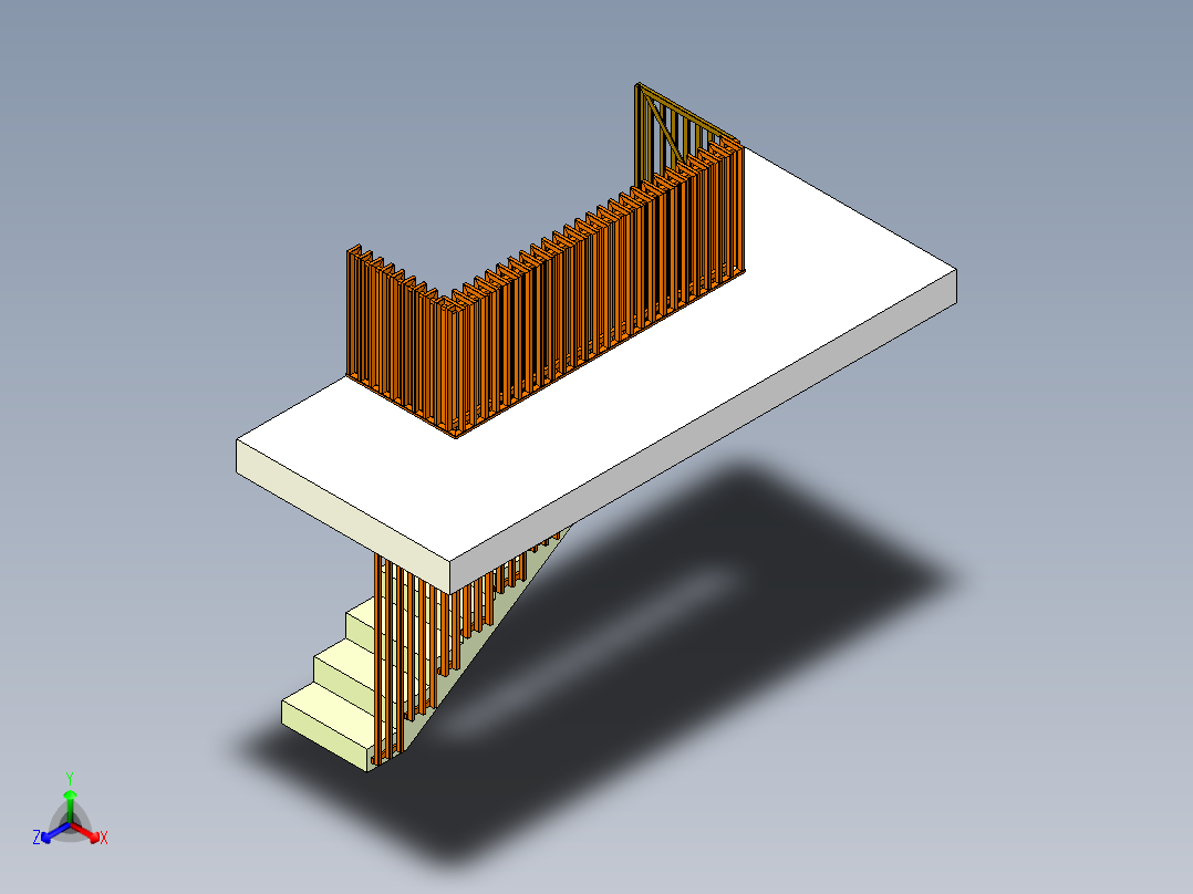 护栏步枪Scara Razvan。正等轴测图
