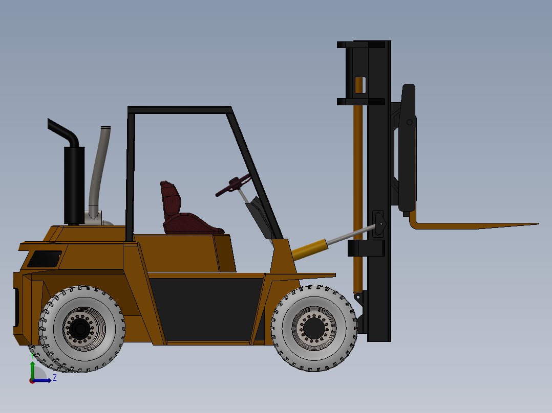 叉车、 叉车 SW(14)左视图