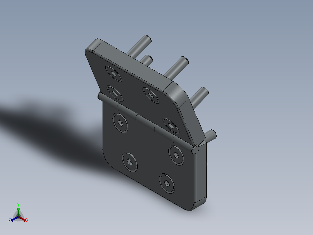 合页、铰链(30)正等轴测图