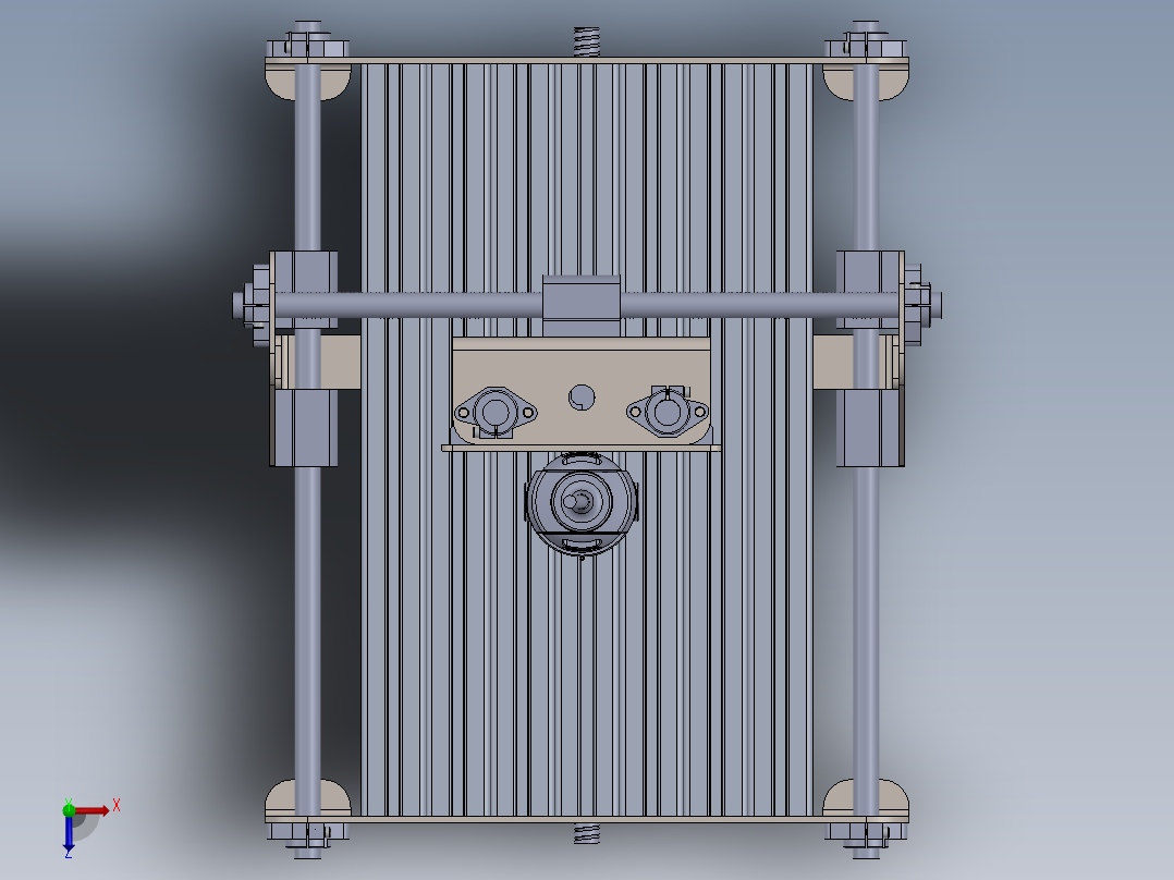小型三轴雕铣机俯视图