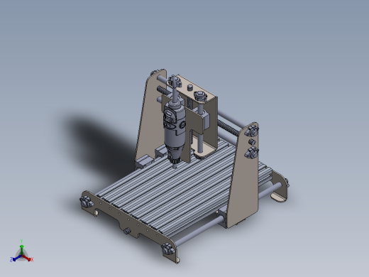 小型三轴雕铣机正等轴测缩略图