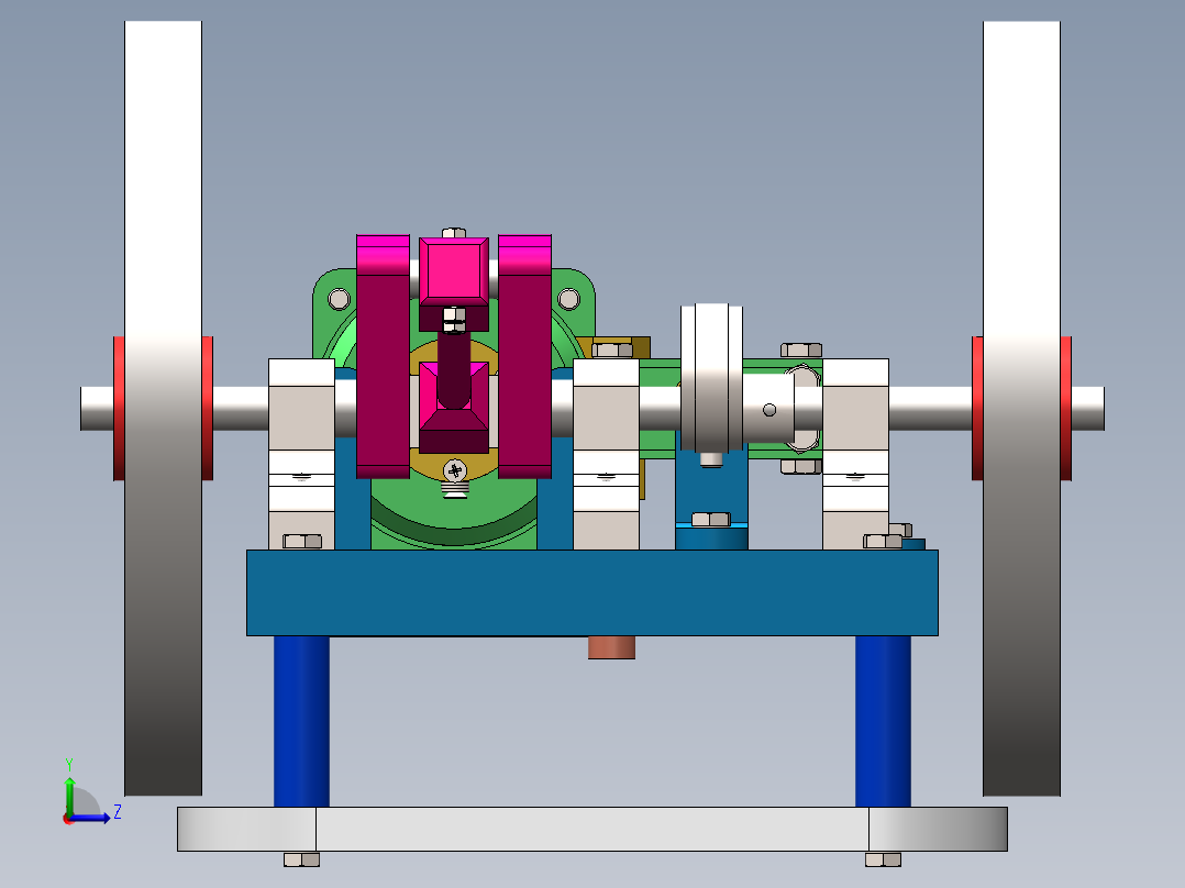 蒸汽机small-horizontal-steam-engine-2831-模型格式为 sw左视图