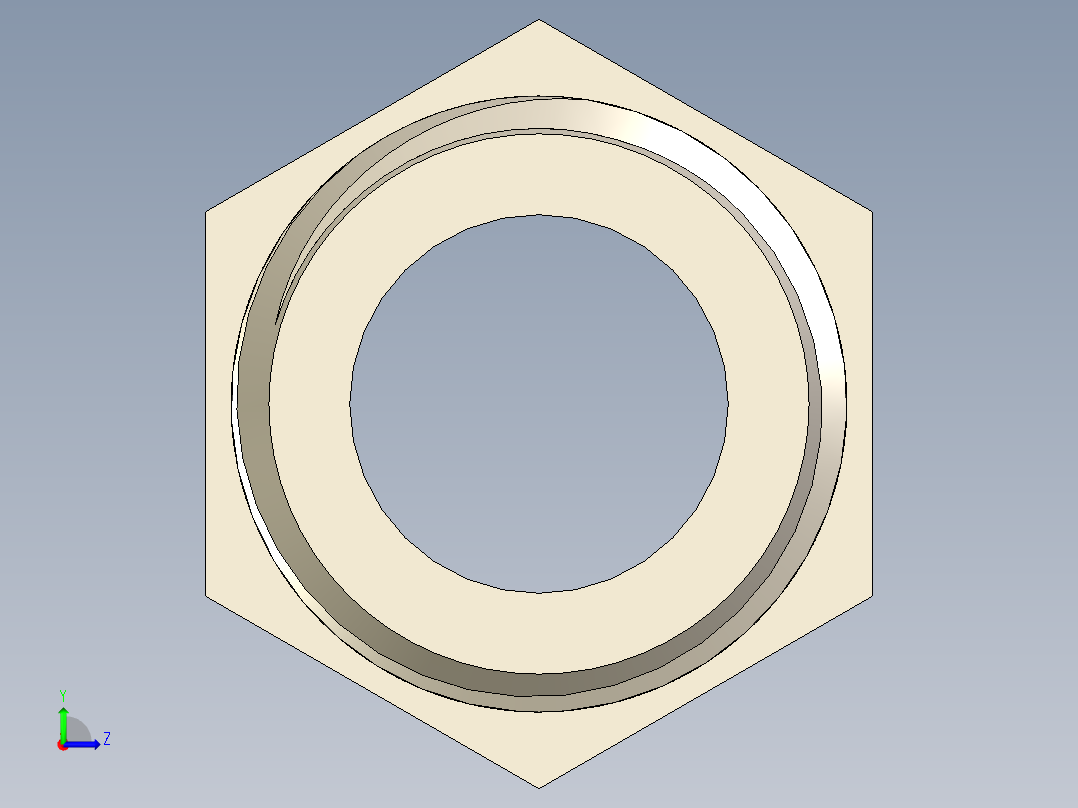 螺纹管水管接头-有边 [DN10X14]左视图