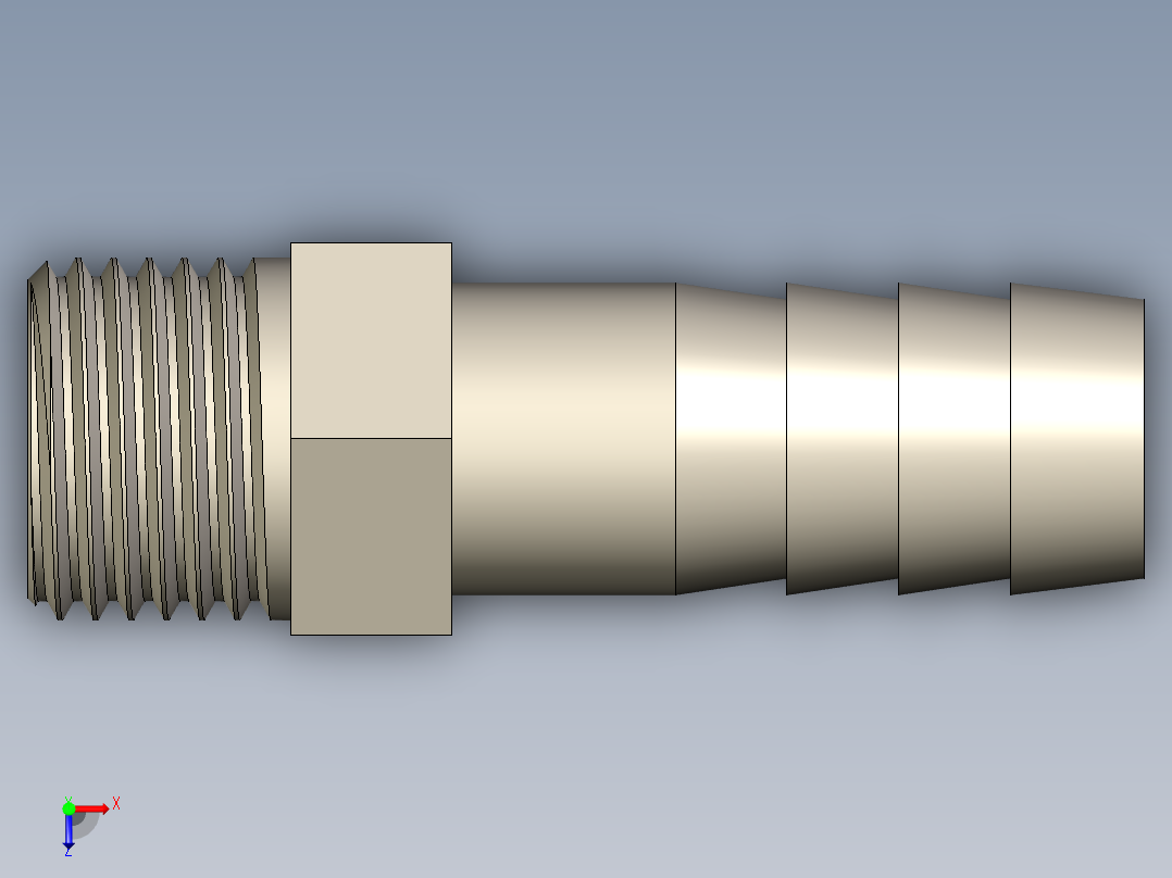 螺纹管水管接头-有边 [DN10X14]俯视图