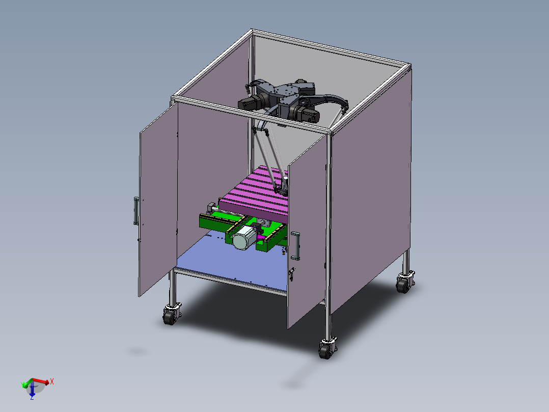 多轴数控机床结构设计主视图