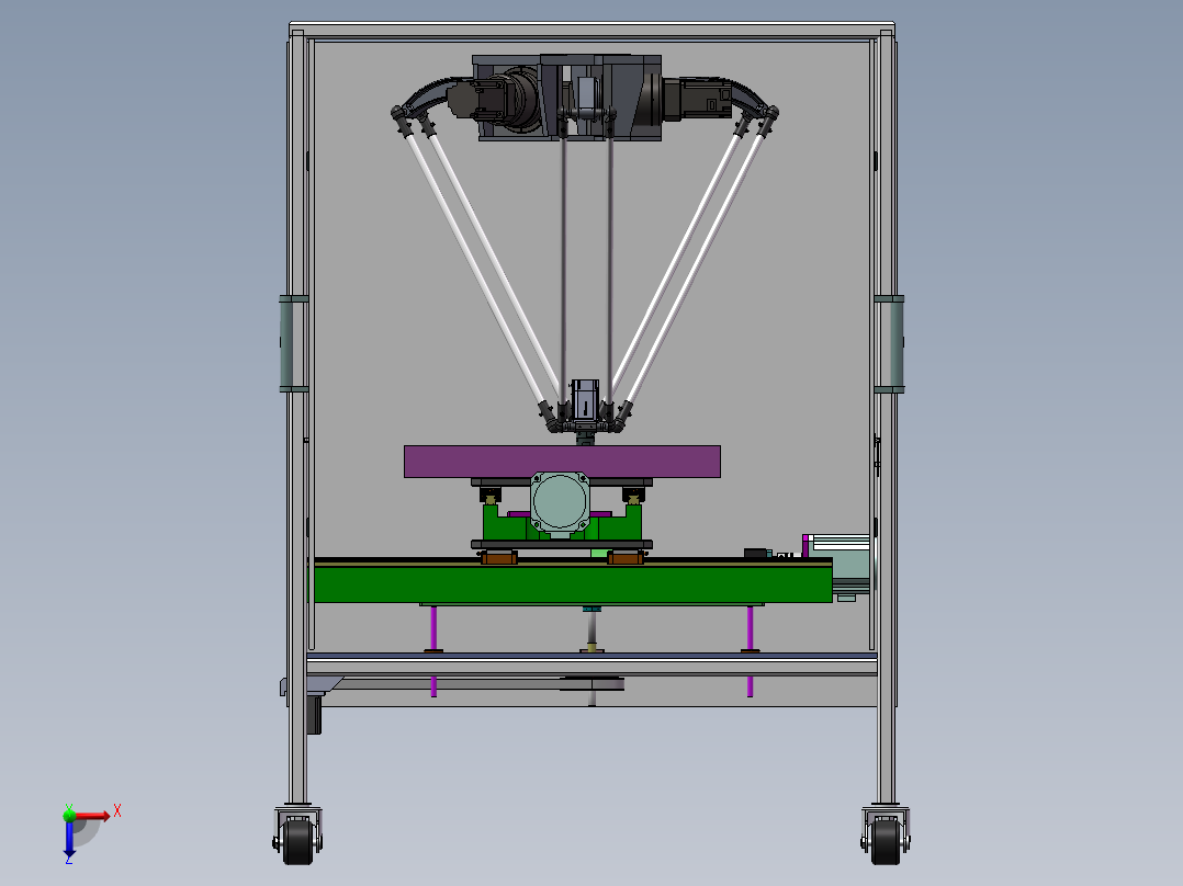 多轴数控机床结构设计俯视图
