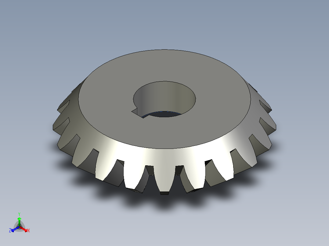 A-直齿锥齿轮GB_GB_T12369-1990 5 20 20 20_step.prt正等轴测图