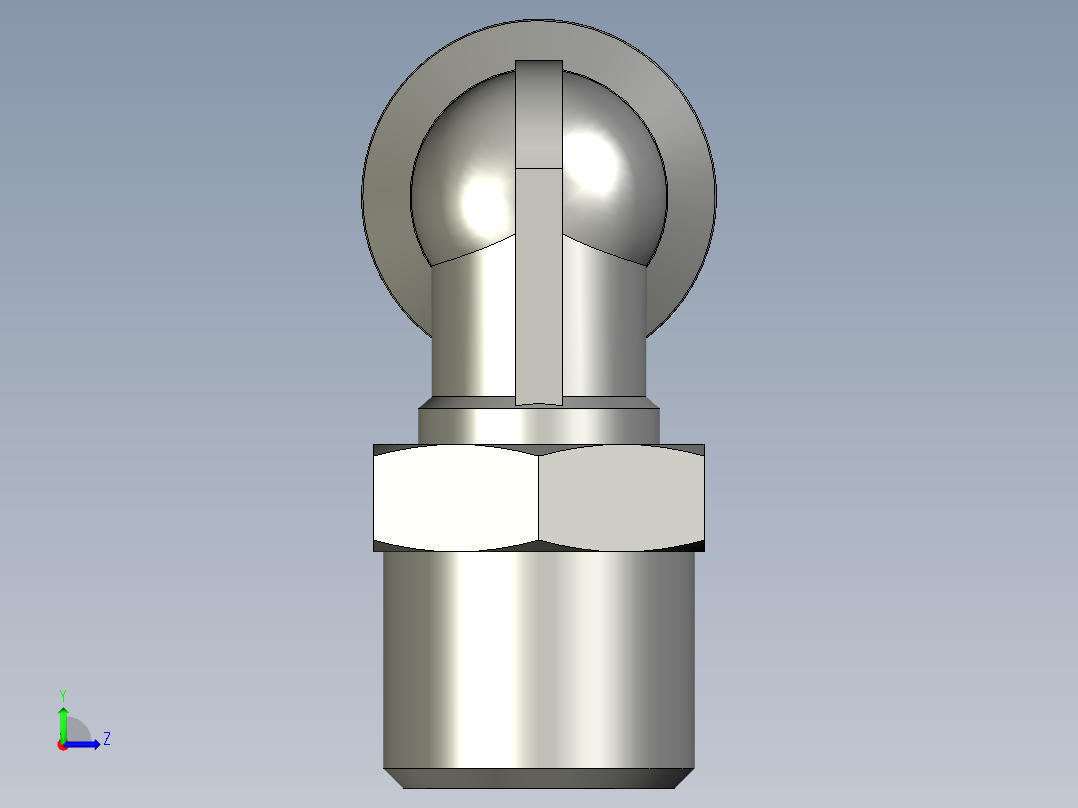 气管弯接头PL802(4分之1)左视图