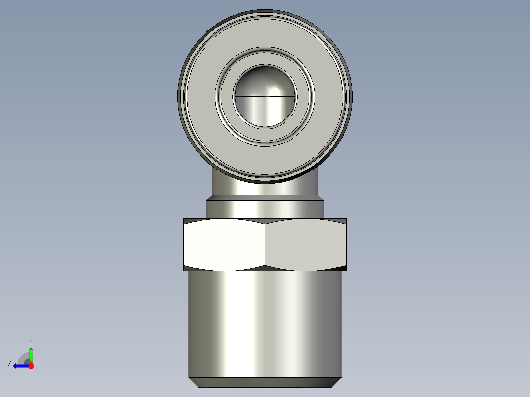 气管弯接头PL802(4分之1)右视图
