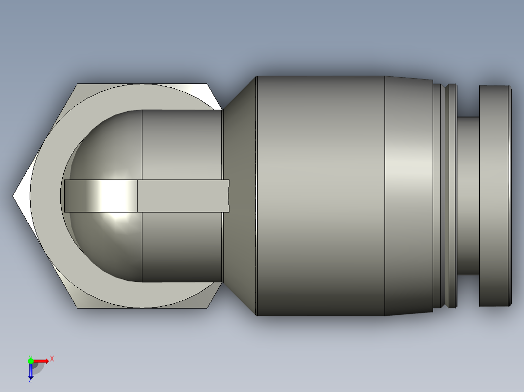 气管弯接头PL802(4分之1)俯视图