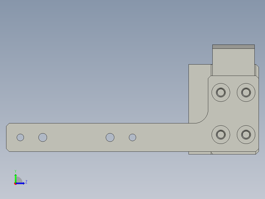 02-00-03前阻挡组件左视图