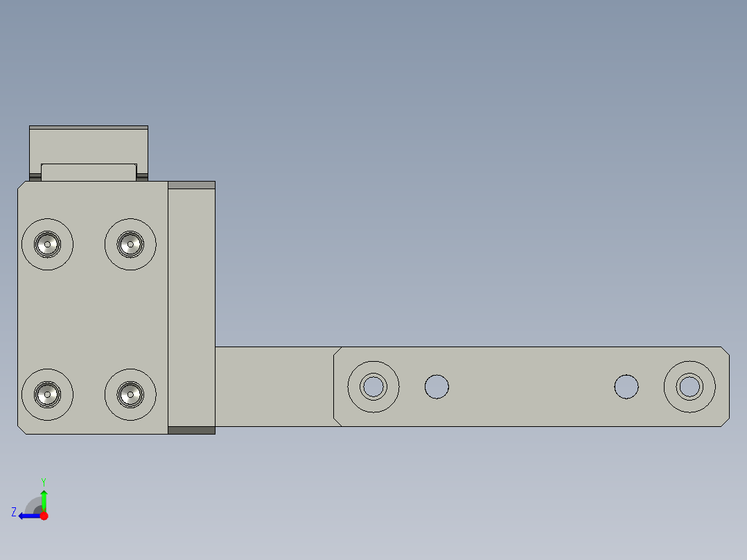 02-00-03前阻挡组件右视图