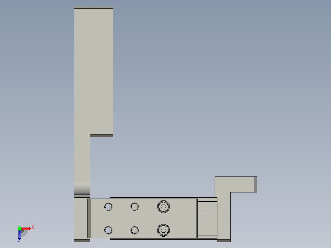 02-00-03前阻挡组件俯视图
