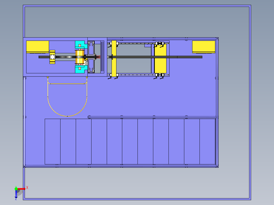 电缆测试机俯视图