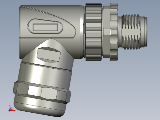 S030-01-00-M12公端弯现场可接线接头金属螺母塑料外壳前视缩略图