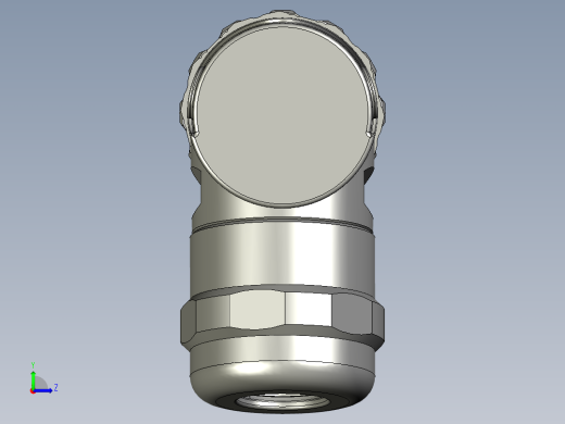 S030-01-00-M12公端弯现场可接线接头金属螺母塑料外壳左视缩略图