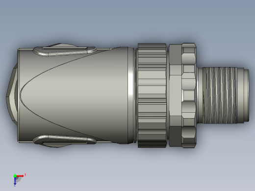 S030-01-00-M12公端弯现场可接线接头金属螺母塑料外壳俯视缩略图