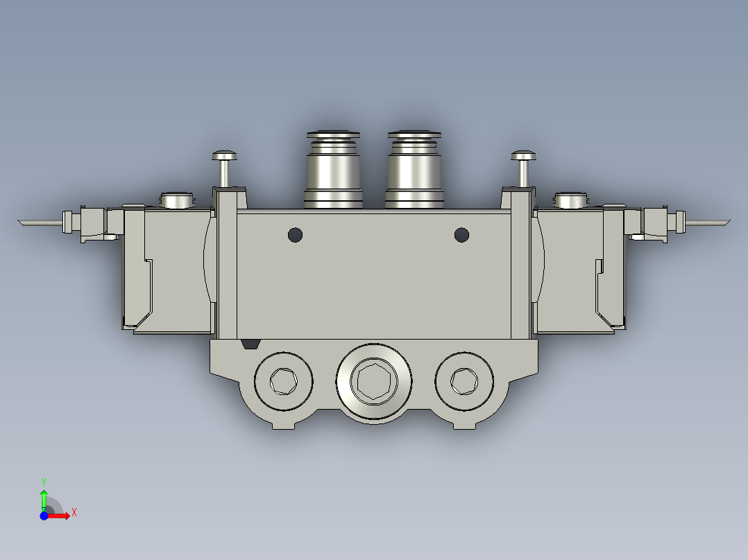 OP20-流线电磁阀组件6位FESTO前视图