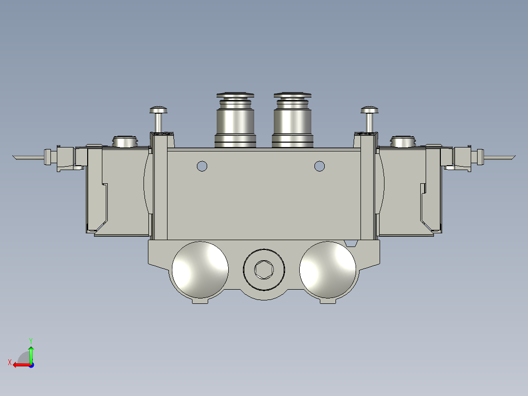 OP20-流线电磁阀组件6位FESTO后视图