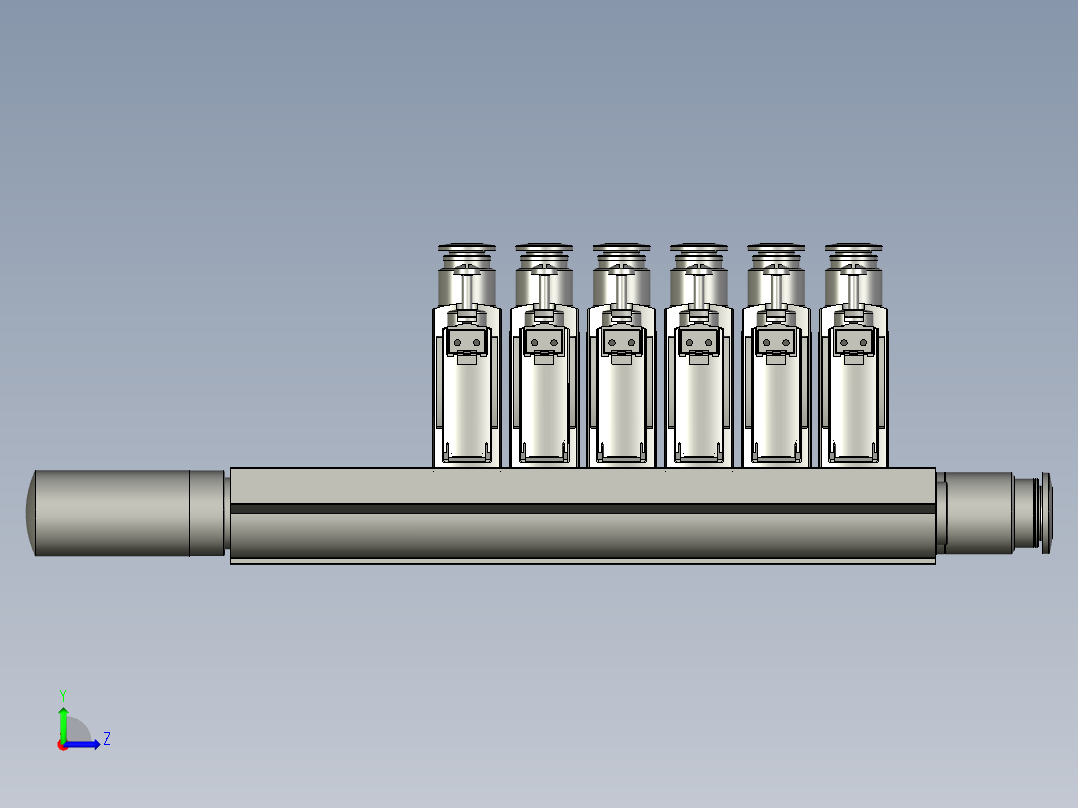 OP20-流线电磁阀组件6位FESTO左视图
