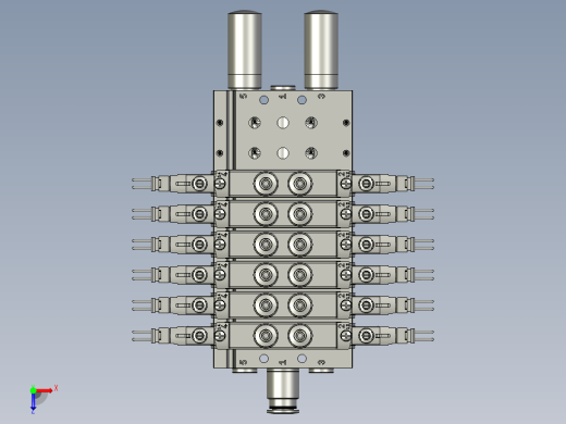 OP20-流线电磁阀组件6位FESTO俯视缩略图