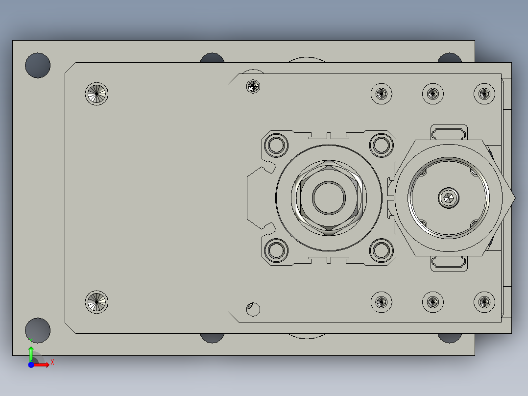 焊接机构前视图